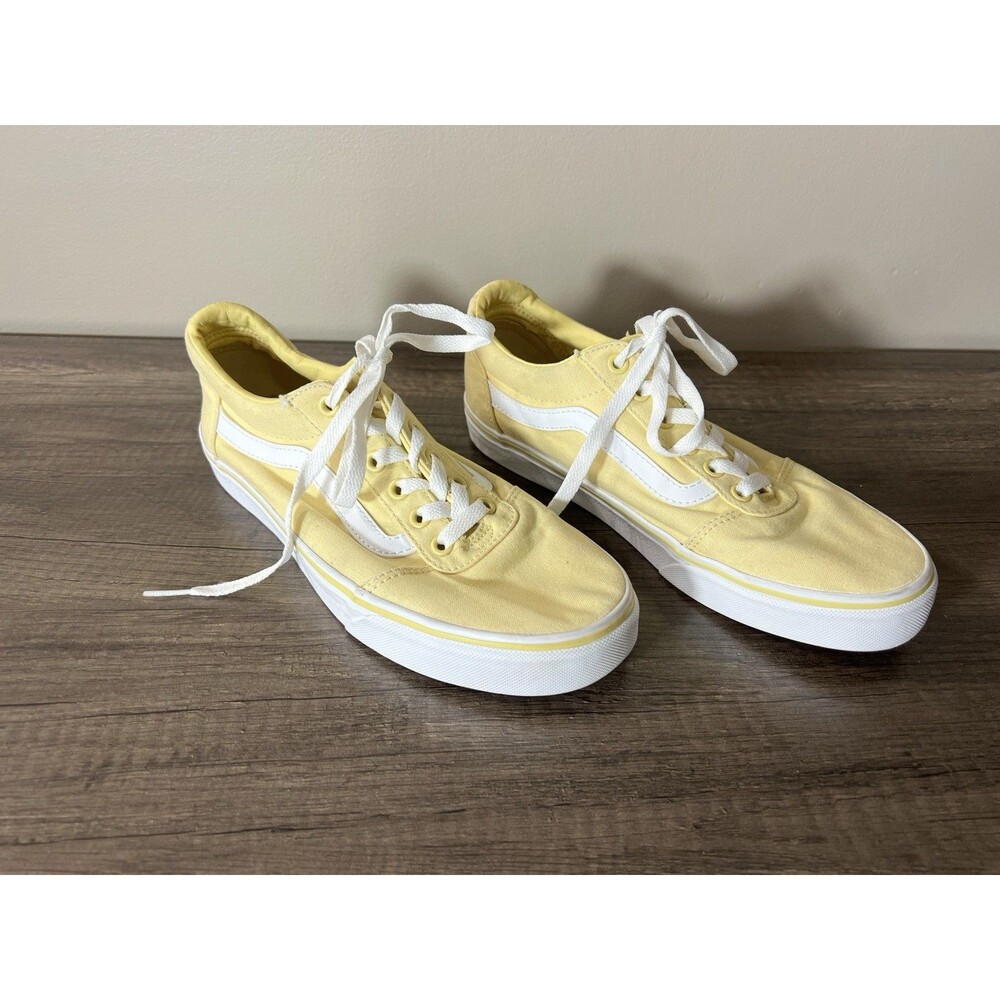 Vans Old Skool Women’s 9.5 Yellow Classic Skate Sneakers Lace Up